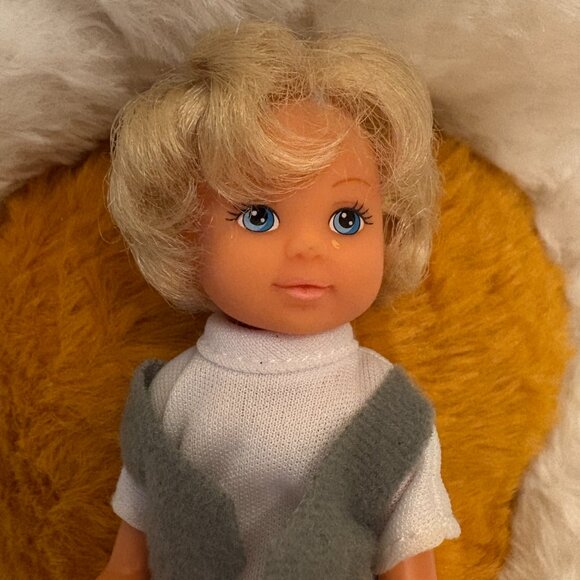 Simba Blonde Short Hair Doll 4.5" Blue Eyes Vintage (SKU: 208TO) - Picture 3 of 4